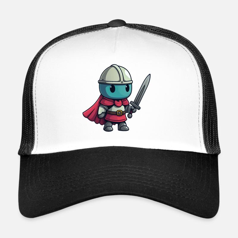Chevalier courageux dans le style de la bande dessinée pour les enfants Casquette trucker 