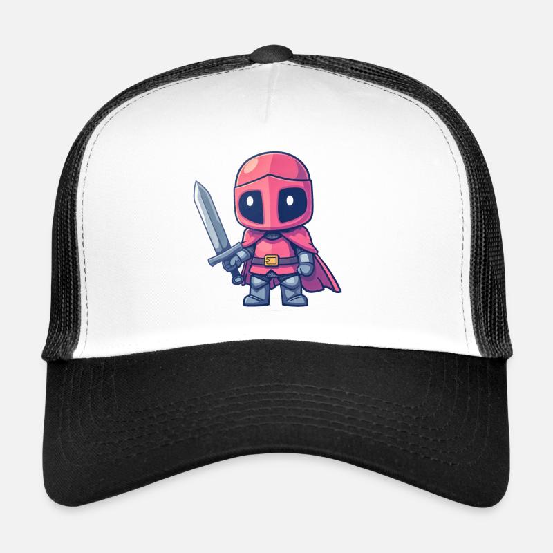 Chevalier courageux dans le style de la bande dessinée pour les enfants Casquette trucker 