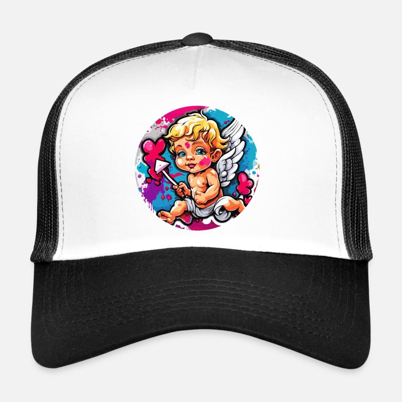 Cupidon / Amour / Flèche / Coeur / Saint Valentin Casquette trucker 