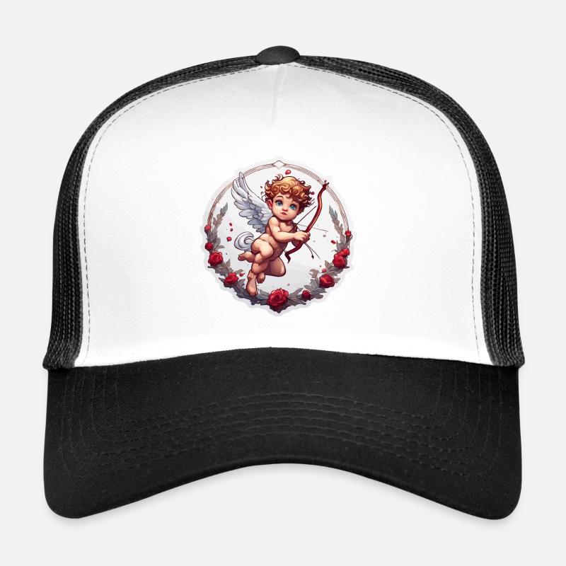 Cupidon / Amour / Flèche / Coeur / Saint Valentin Casquette trucker 