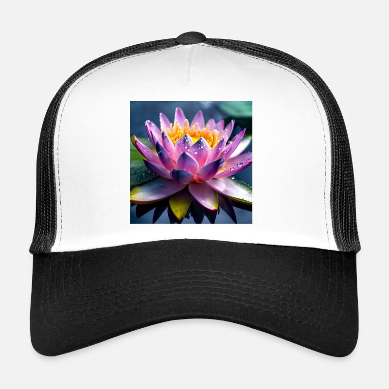 Water lily - Trucker Cap - white/black