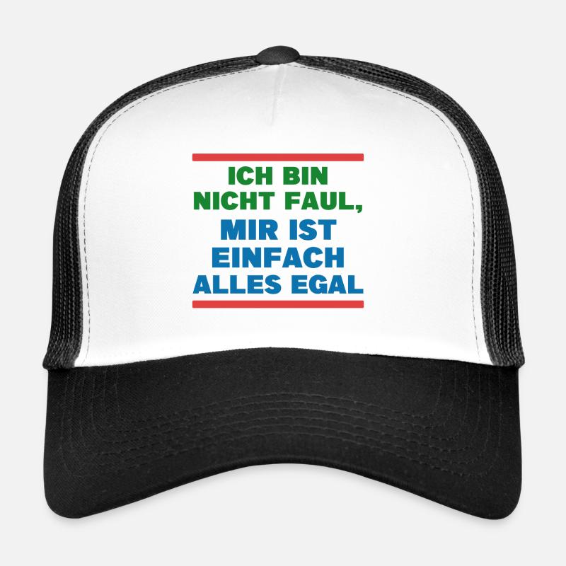Je ne me soucie pas de l’énoncé d’attitude Casquette trucker 