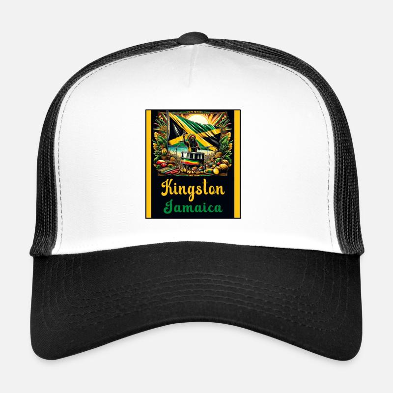Jamaïque Kingston Reggae Design Casquette trucker 
