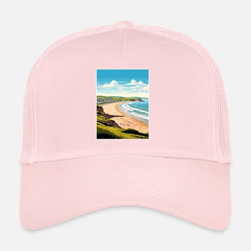 Woolacombe Devon Vintage voyage affiche Souvenir Casquette trucker 