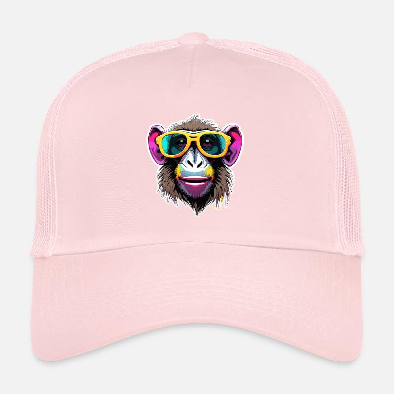 Monkey / Animal / Zoo / Babian / Wild / Comic Trucker Cap