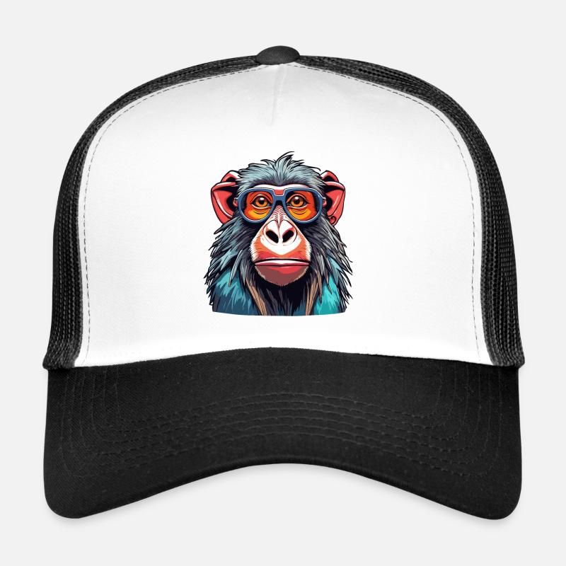 Affe / Tier / Zoo / Babian / Wild / Comic Trucker Cap