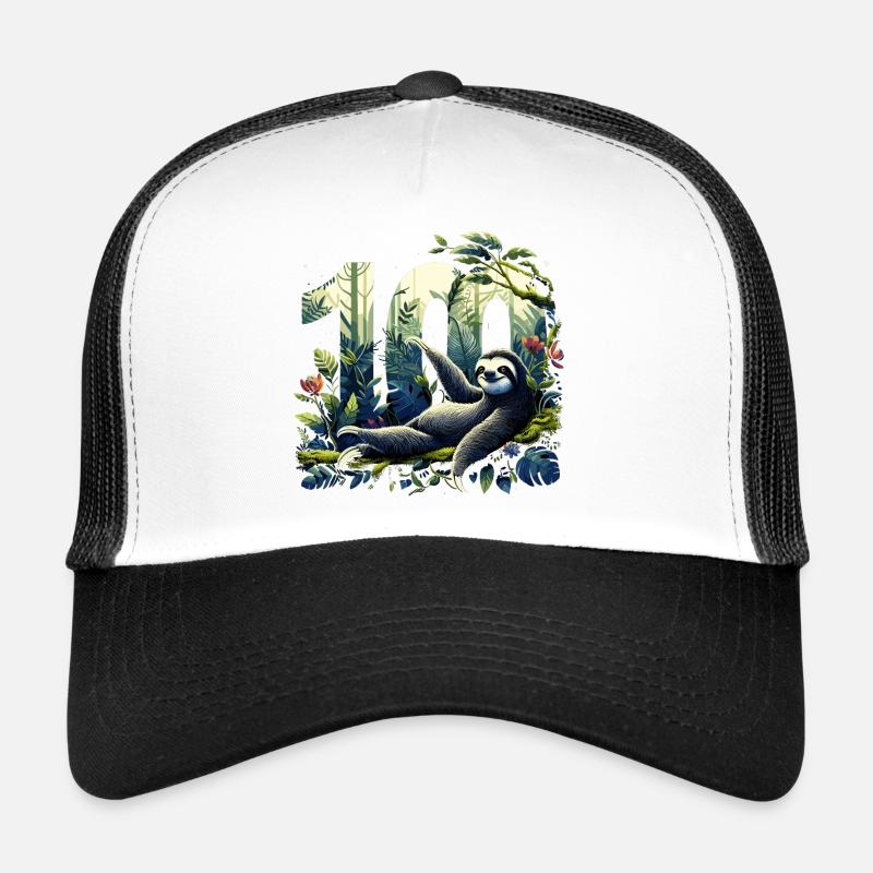 100 Years Sloth 100th Birthday Gift Trucker Cap
