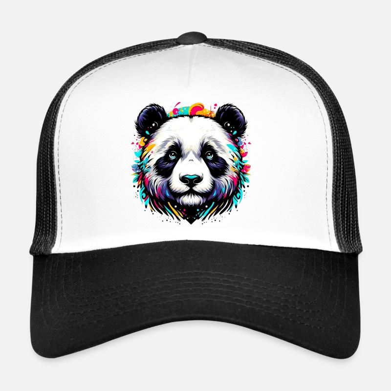 Panda - Trucker Cap - Weiß/Schwarz