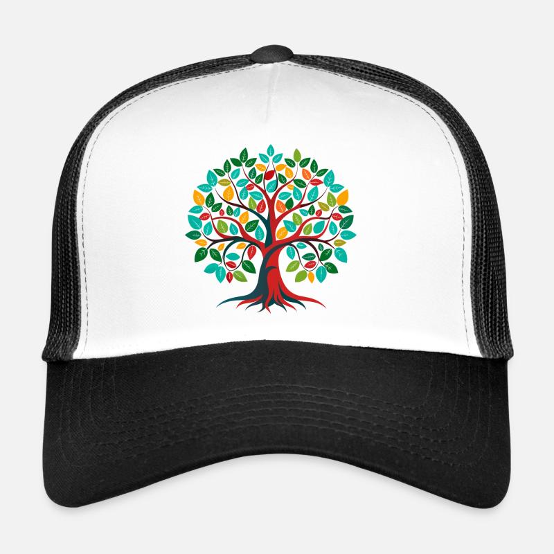 Baum des Lebens - Trucker Cap - Weiß/Schwarz