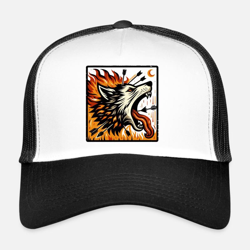 Wolf mit Pfeilen Trucker Cap