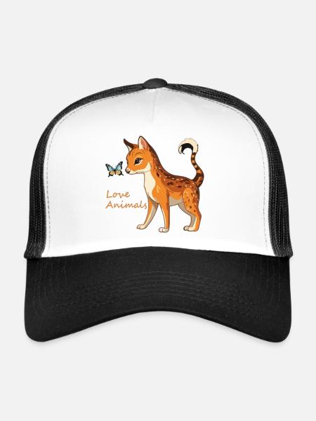 L’amour des animaux - Casquette trucker  - blanc/noir - Devant