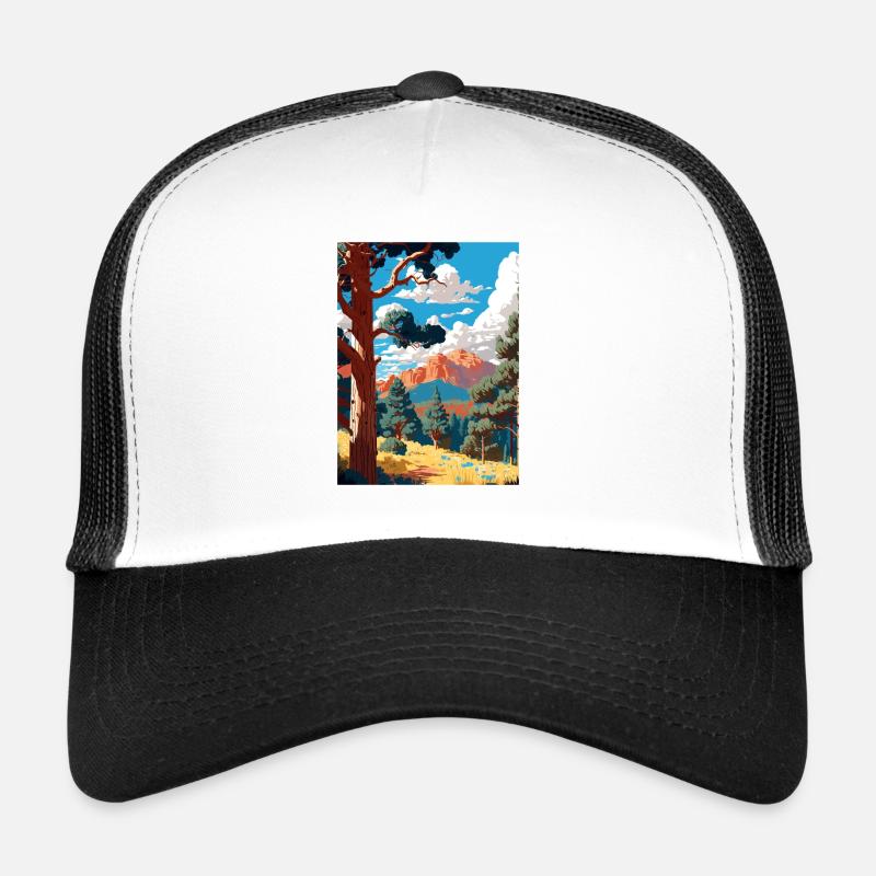 Affiche de voyage de la forêt nationale de Coconino en Arizona Casquette trucker 