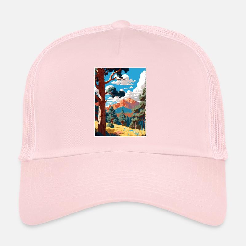 Affiche de voyage de la forêt nationale de Coconino en Arizona Casquette trucker 