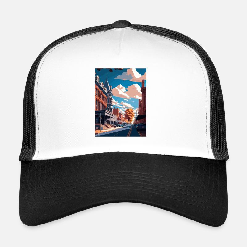 Affiche de voyage du comté de Lancaster en Pennsylvanie Casquette trucker 