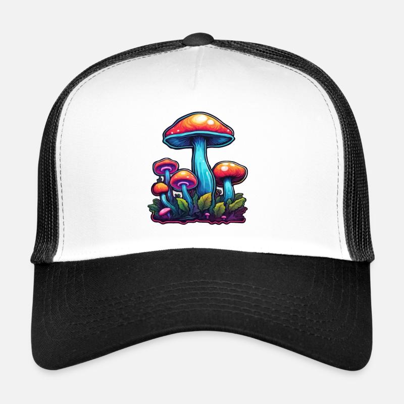 Champignon / Champignon / Prairie / Forêt / Goa / Psy Casquette trucker 