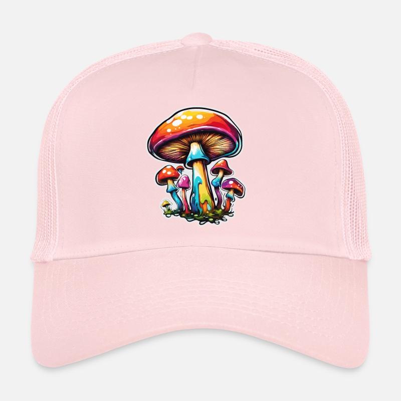 Champignon / Champignon / Prairie / Forêt / Goa / Psy Casquette trucker 