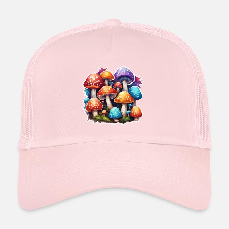 Champignon / Champignon / Prairie / Forêt / Goa / Psy Casquette trucker 