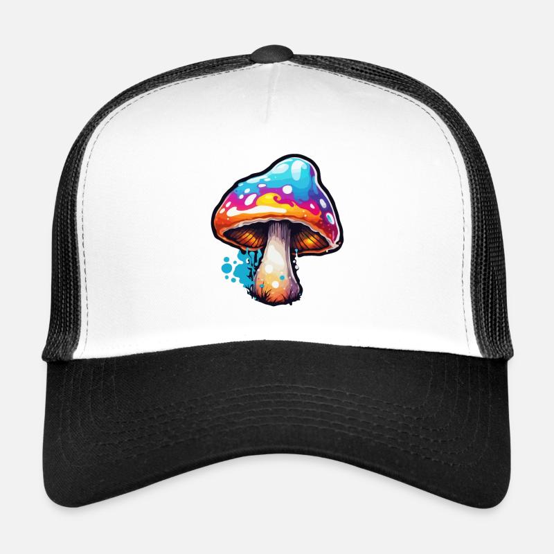 Champignon / Champignon / Prairie / Forêt / Goa / Psy Casquette trucker 