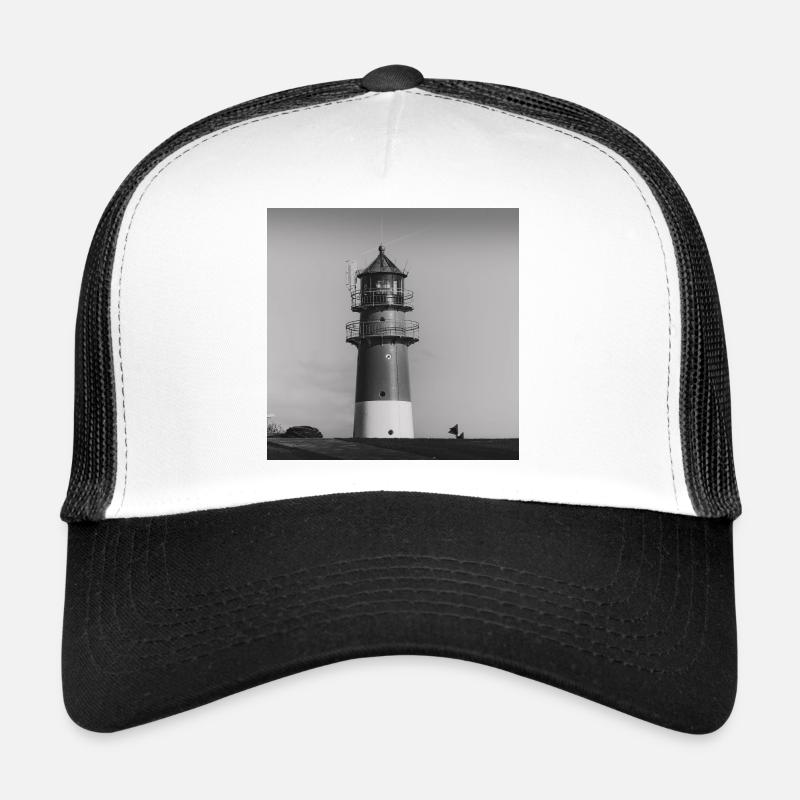 Leuchtturm Büsum Dithmarschen Nordsee Küste Poster - Trucker Cap - Weiß/Schwarz