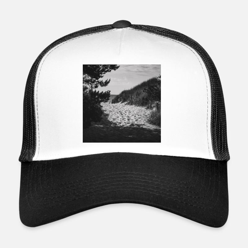 Accès à la plage West Beach Prerow Mer Baltique Darß Poster Casquette trucker 