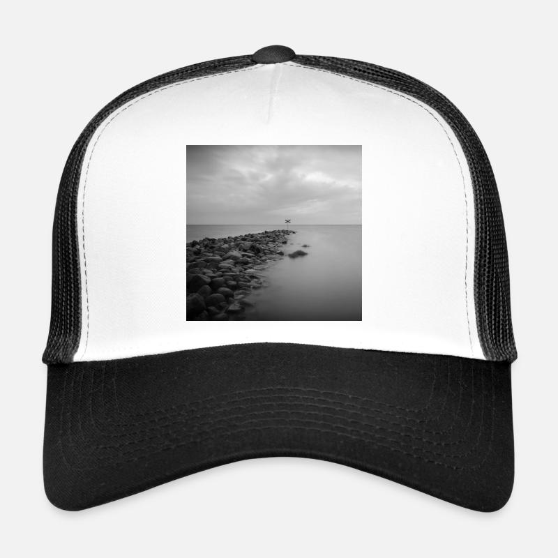 Brise-lames de la mer du Nord Büsum Dithmarschen Poster Casquette trucker 