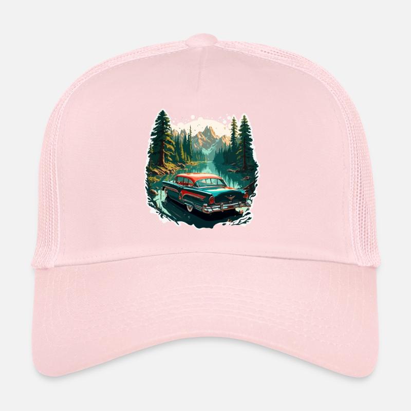 Old Timer / Car / 50s / Retro / Vintage Trucker Cap