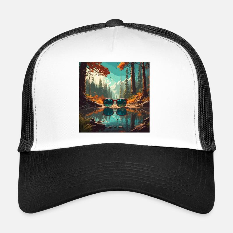 Sonnenbrille / Reflektion / Wald / Spiegelung Trucker Cap