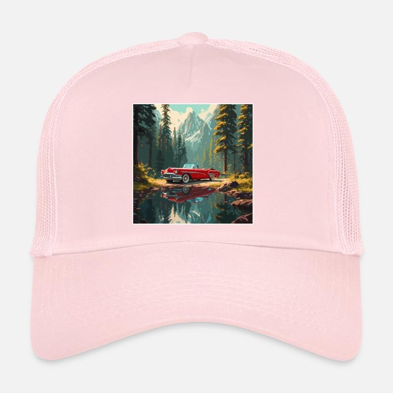 Old Timer / Car / 50s / Retro / Vintage Trucker Cap