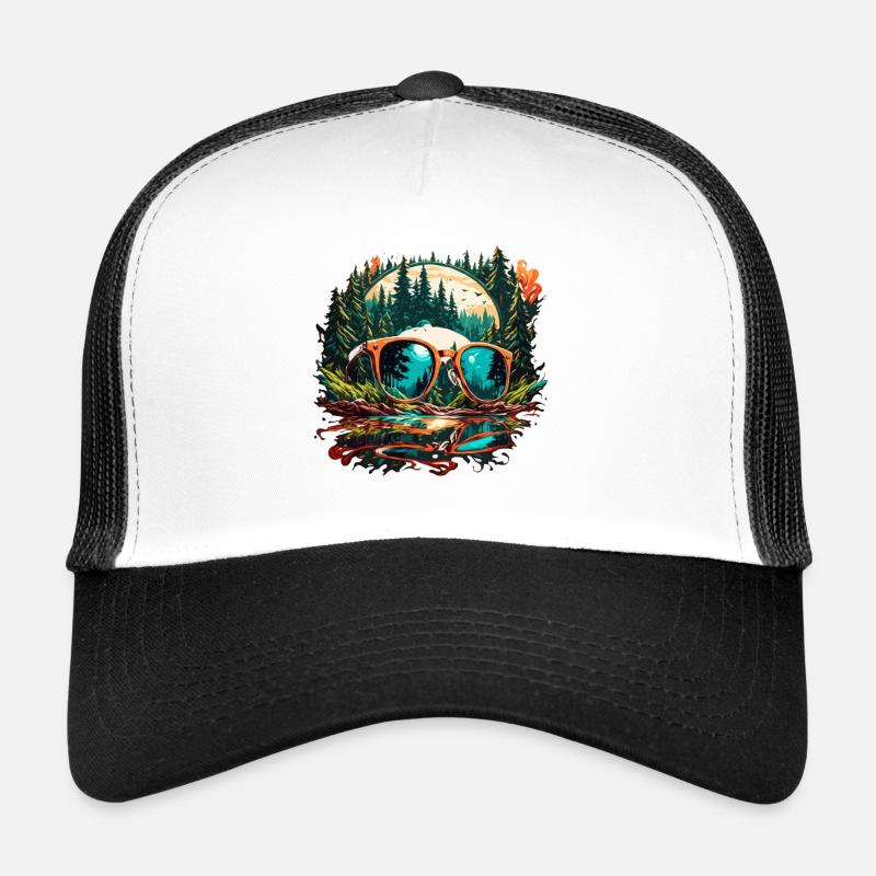 Sonnenbrille / Reflektion / Wald / Spiegelung Trucker Cap