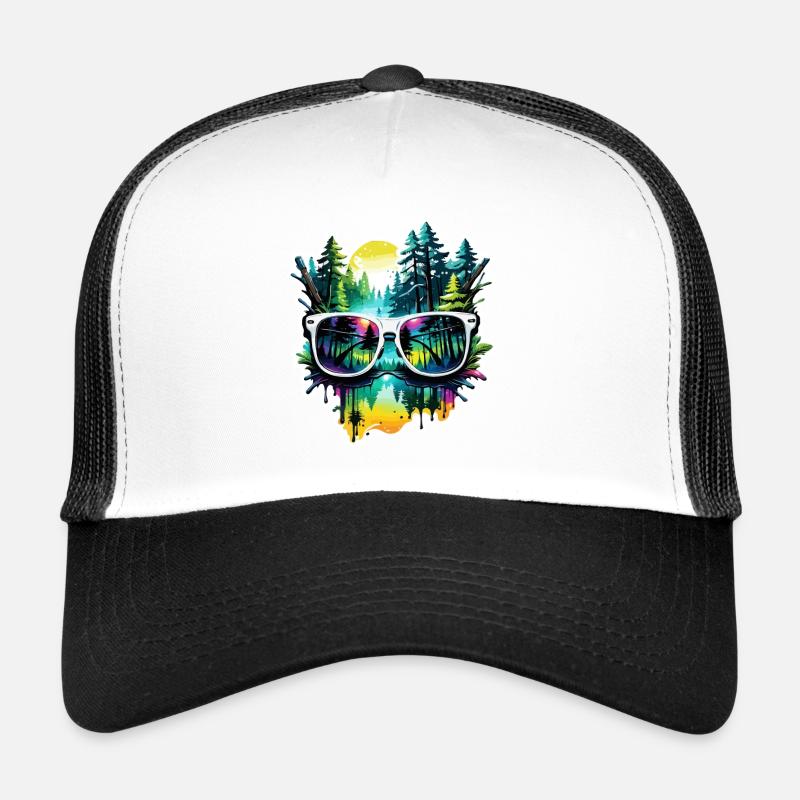Sonnenbrille / Reflektion / Wald / Spiegelung Trucker Cap