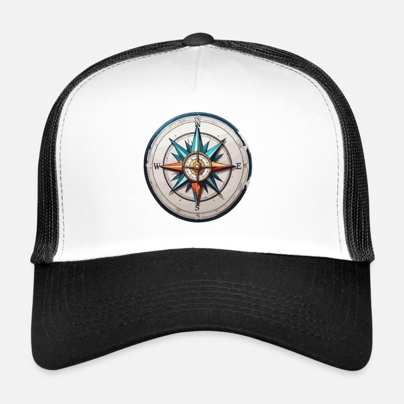 Compass / Cardinal Direction / Travel / Survival Trucker Cap