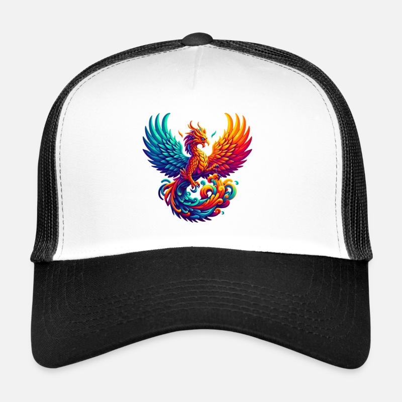 Hyper Flammes du phénix majestueux Casquette trucker 