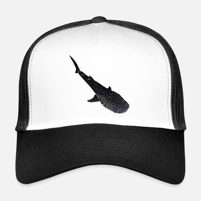 Walhai Leuchtende Silhouette - Trucker Cap - Weiß/Schwarz