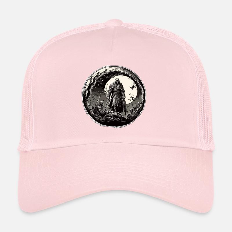 Grim Reaper / Dark / Skull / Cemetery Trucker Cap