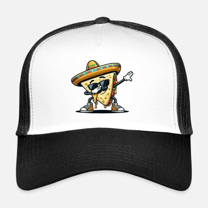 Quesadillas Essen Dabbing Mexiko - Trucker Cap - Weiß/Schwarz
