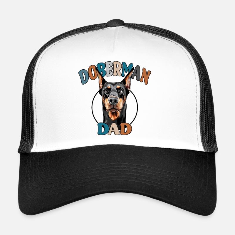 Doberman Dad Dogs Dog Dobie Wilsigns Trucker Cap