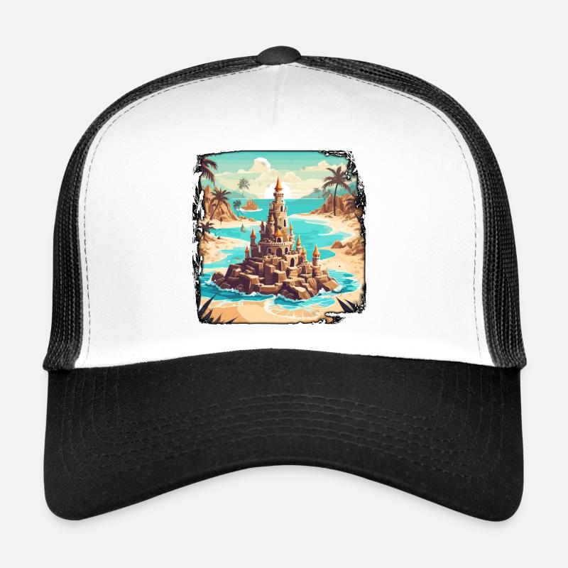 Château de sable / Construction / Jouer / Château / Vacances Casquette trucker 