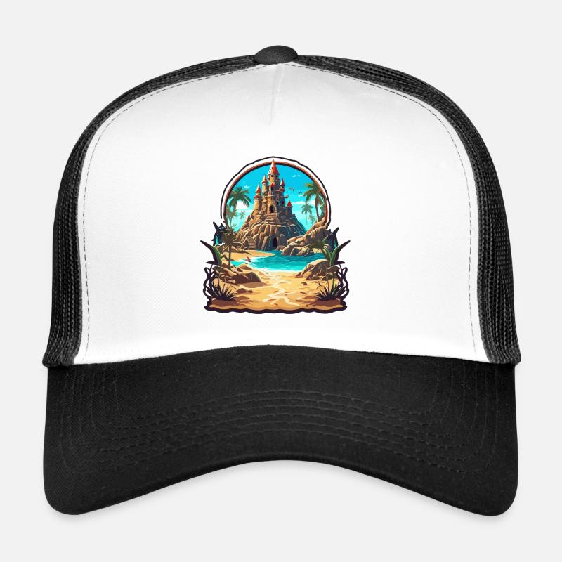 Château de sable / Construction / Jouer / Château / Vacances Casquette trucker 
