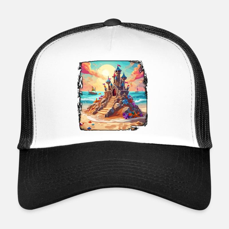 Sandcastle / Building / Playing / Castle / Holiday Trucker Cap