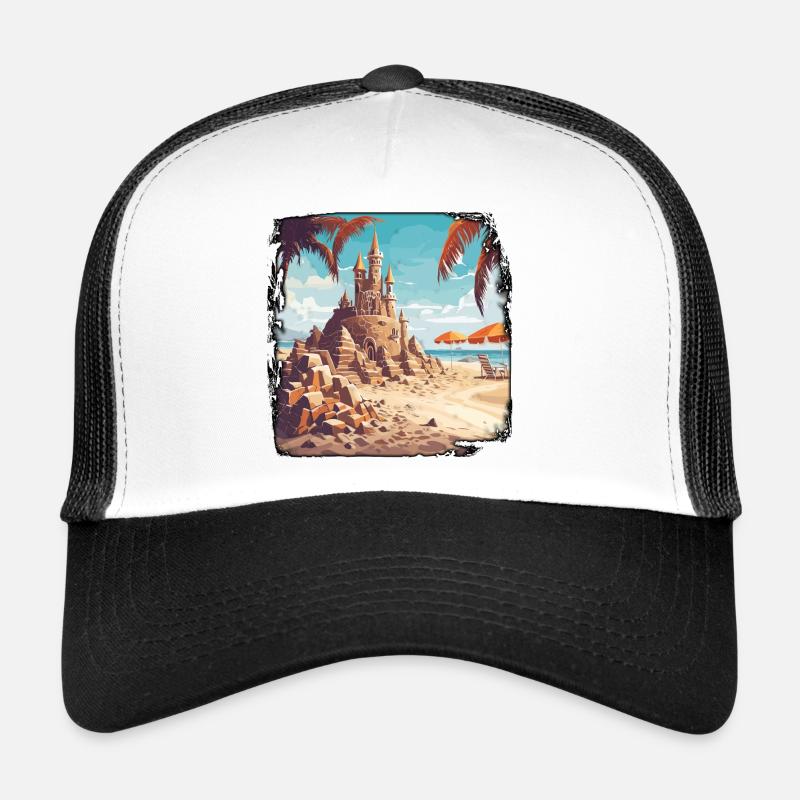 Château de sable / Construction / Jouer / Château / Vacances Casquette trucker 