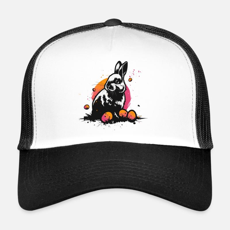 Bunny in black at Easter Trucker Cap
