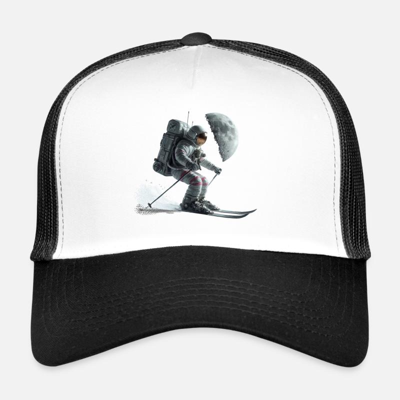 Astronaut Skifahrer - Trucker Cap - Weiß/Schwarz
