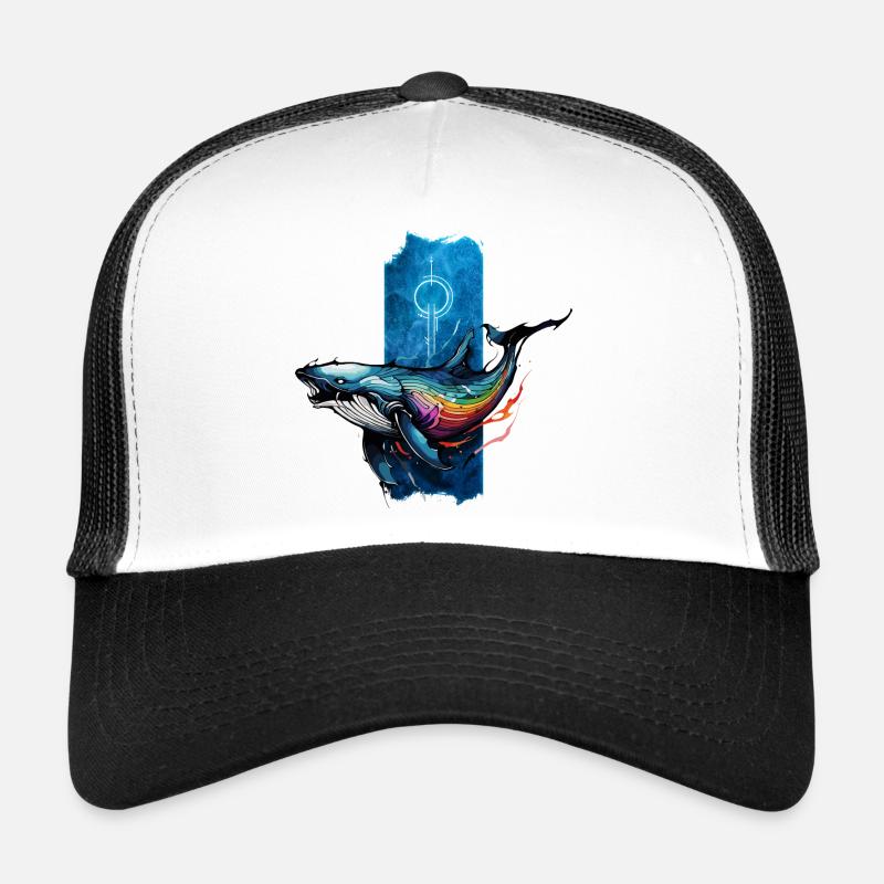 Ocean Serenity : Douce baleine géante Casquette trucker 