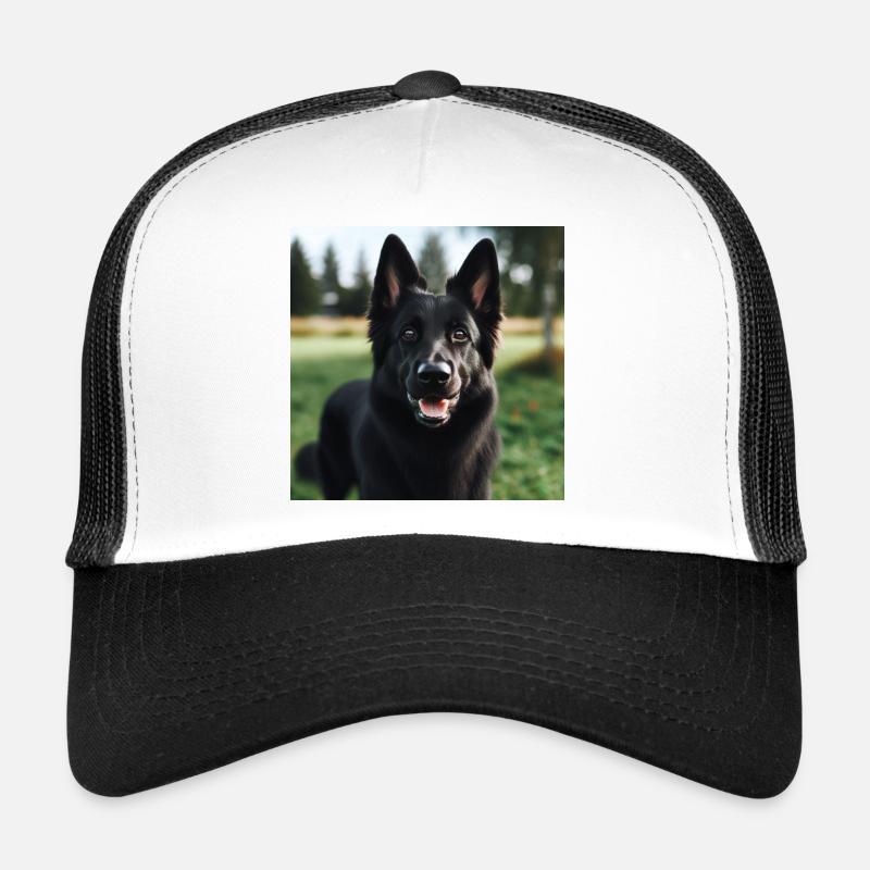Schwarzer Deutscher Schäferhund Trucker Cap