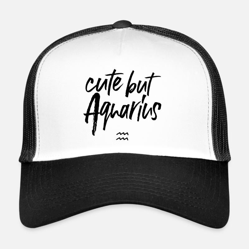 Astro Cute but Aquarius - Trucker Cap - Weiß/Schwarz