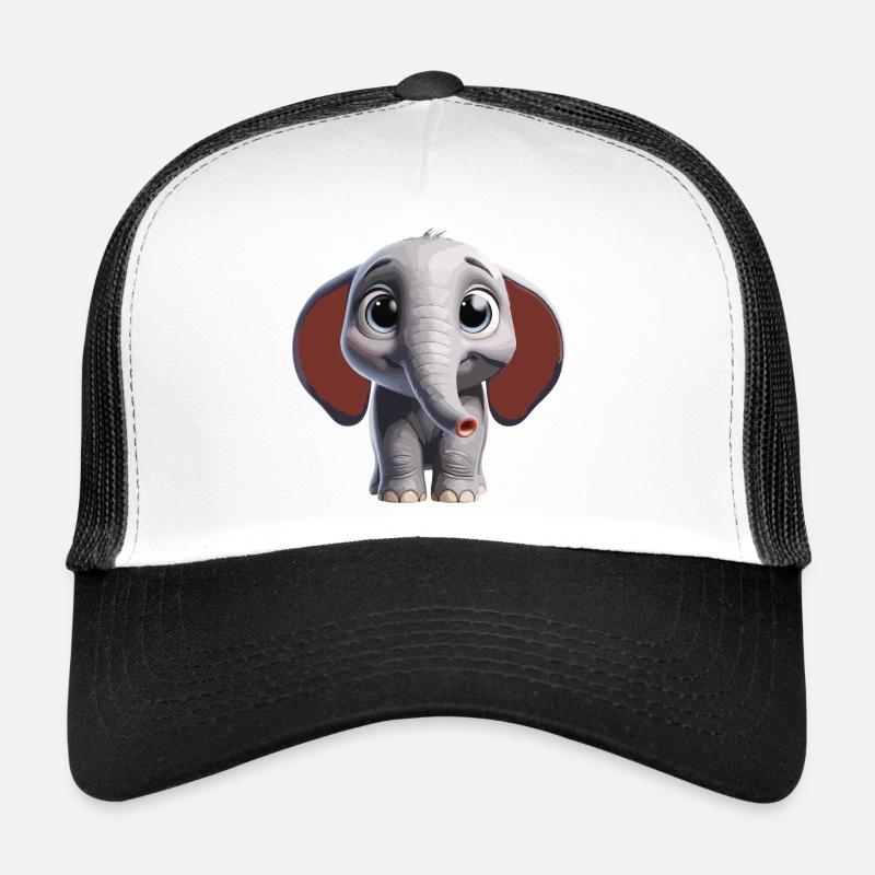 Niedliches Elefanten-Kunstdesign Trucker Cap
