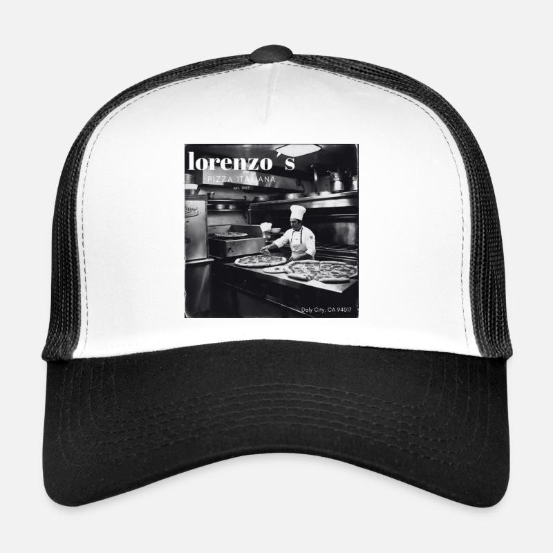 Lorenzos Pizza Logo Trucker Cap