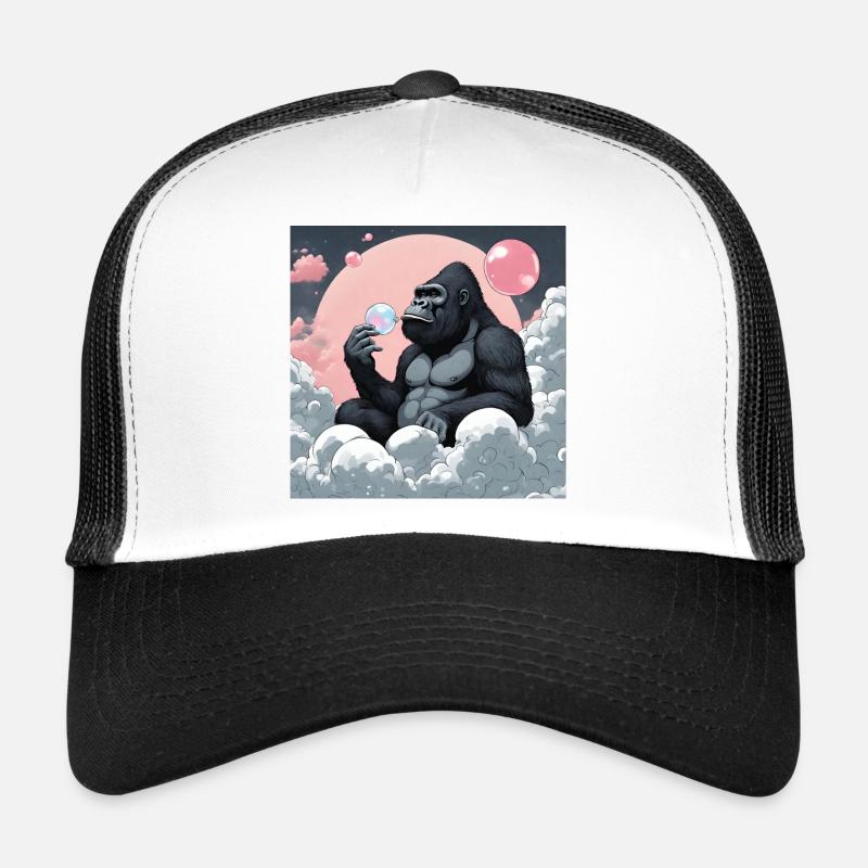 Bosutom ☁️☁️☁️ - Trucker Cap - Weiß/Schwarz