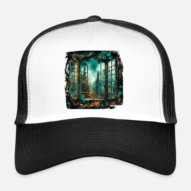 Window in the Forest / Trees / View / Wilderness Trucker Cap