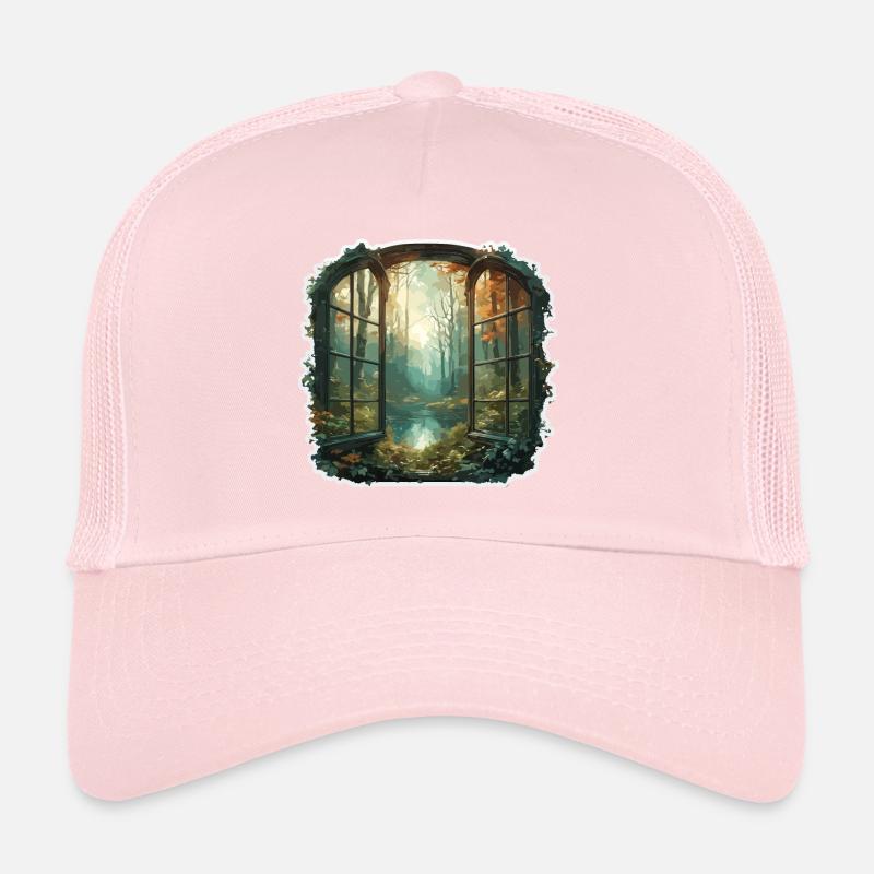 Window in the Forest / Trees / View / Wilderness Trucker Cap